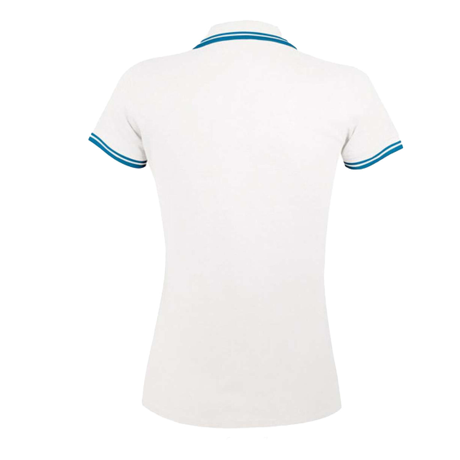 Polo PASADENA Femme (Blanc / Turquoise Pâle) 2/3