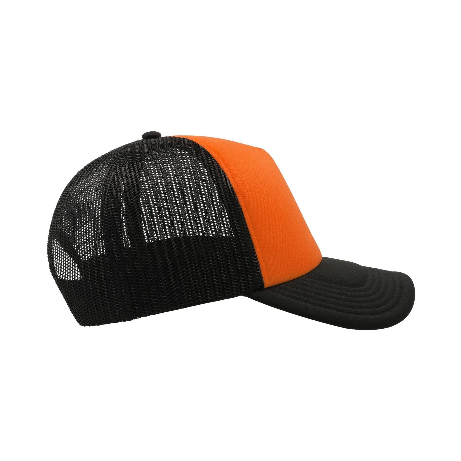 Rapper 5 Panel Trucker Cap (Oranje/zwart) 3/3