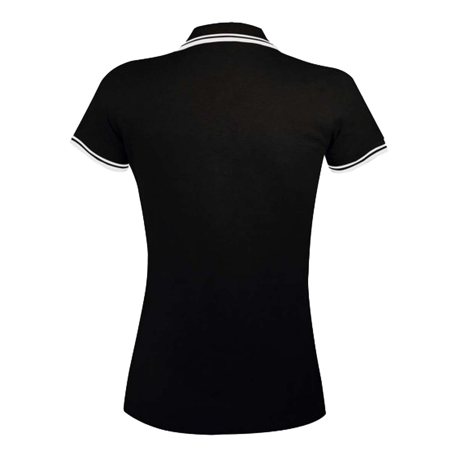 Polo PASADENA Femme (Noir / Blanc) 2/3