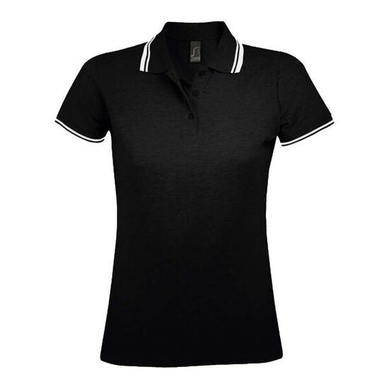Polo PASADENA Femme (Noir / Blanc)
