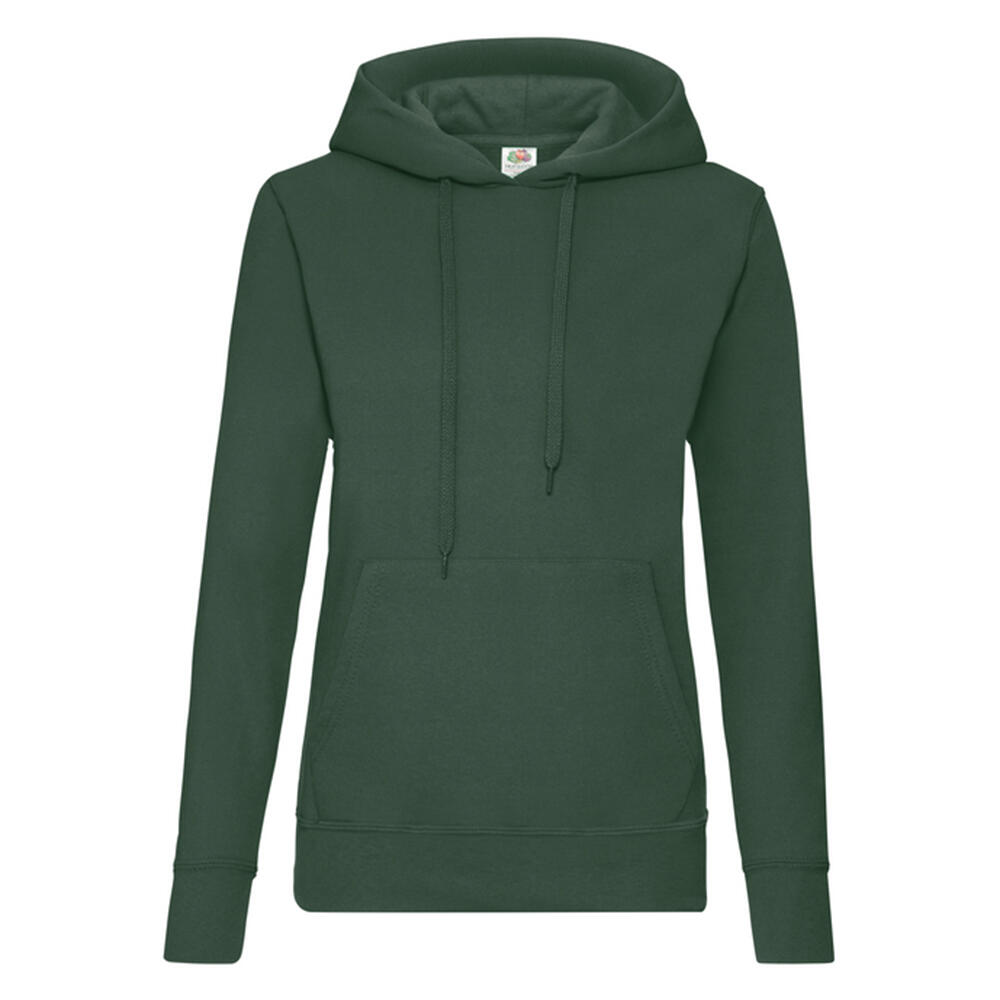 FRUIT OF THE LOOM Dames Klassieke Hoodie (Fles groen)