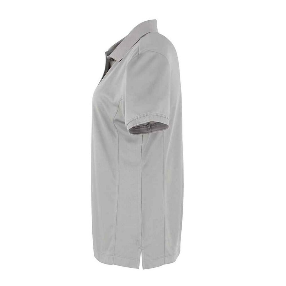 Camisola pólo Coolchecker para senhora/senhora (Prateado) 3/4