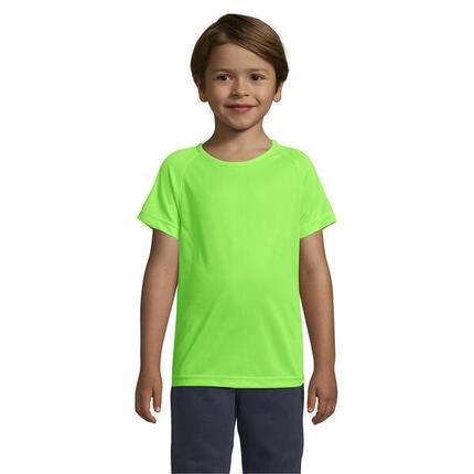 Kinderen/Kinderen Sportief Raglan Tshirt (Neon Oranje)