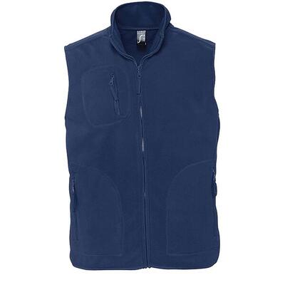 Gilet Sportivo Invernale In Pile Uomo SOLS Blu Navy