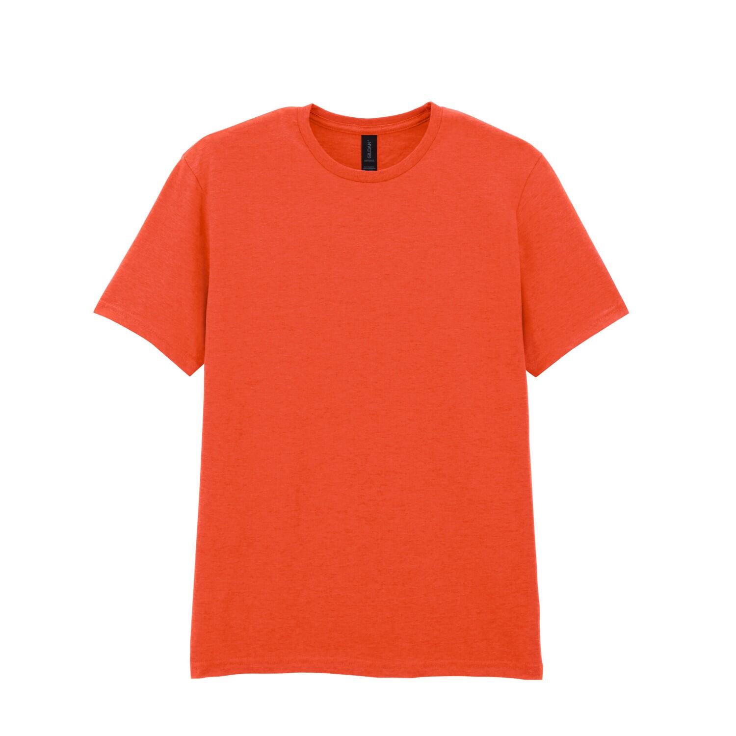 Gildan - Tshirt Motif/style Uni Softstyle Adulte (orange) - T-shirt Manches Courtes - Jaune|orange - 58 4xl - Decathlon