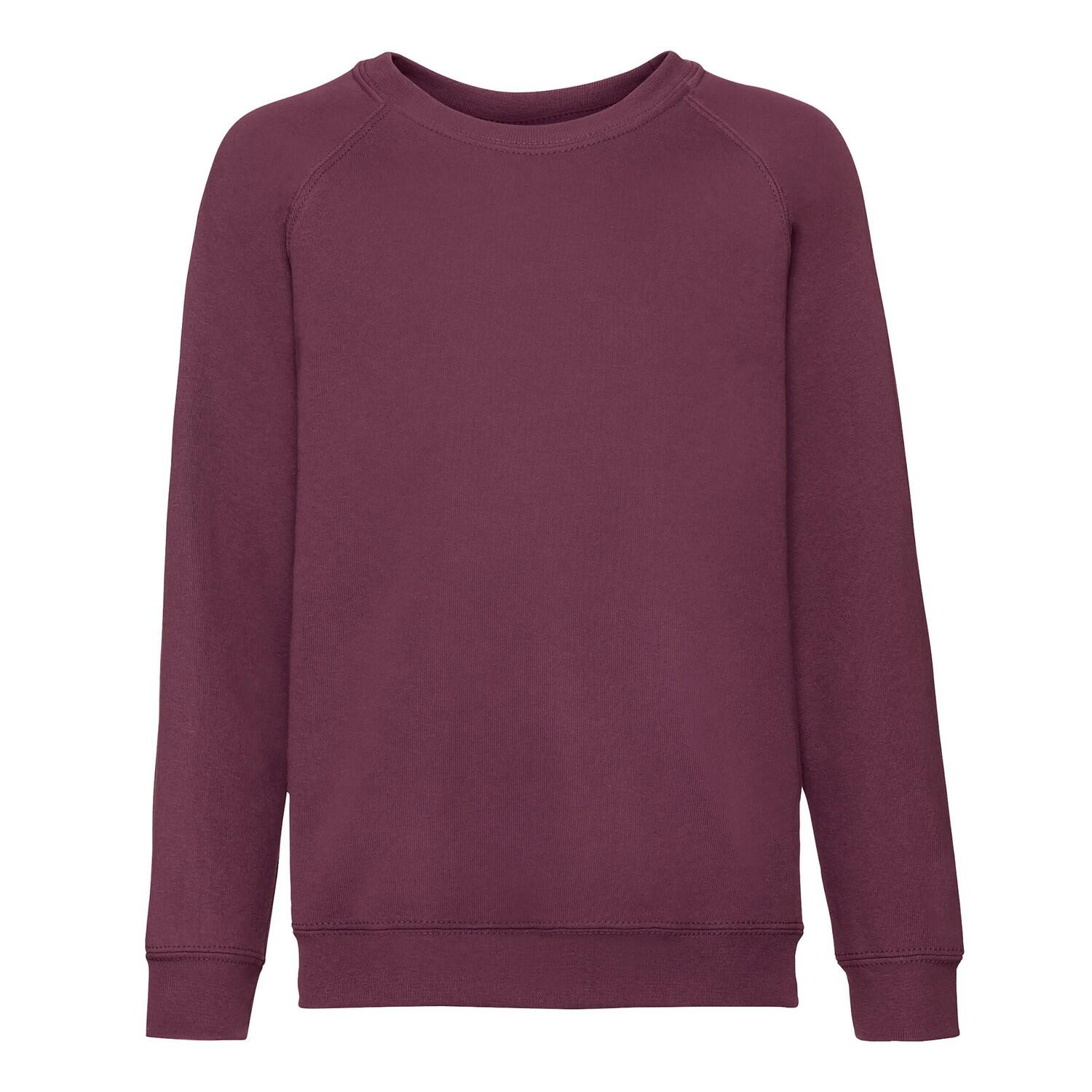 Childrens/Kids Classic Raglan Sweatshirt (Burgundy) 1/3