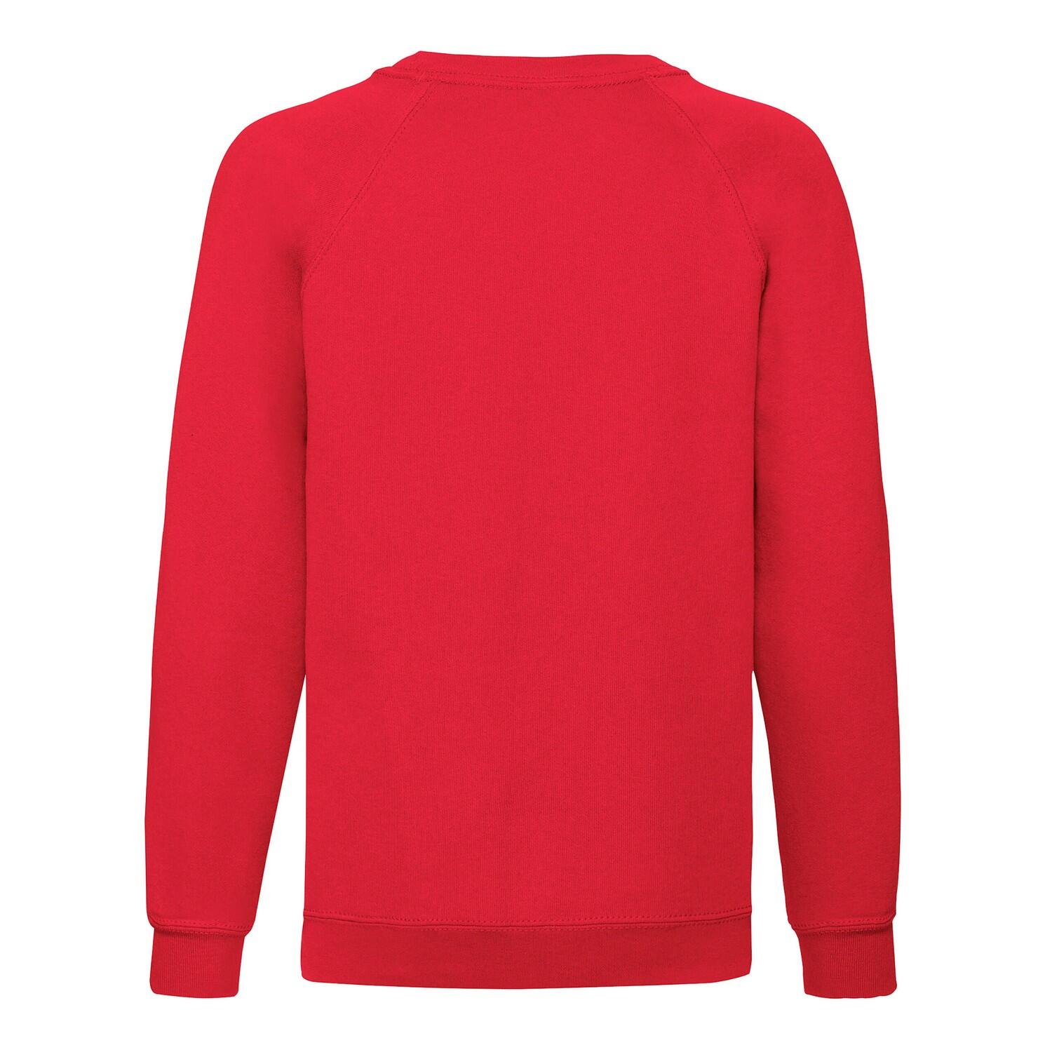 Felpa Raglan Bambini Fruit Of The Loom Classic Rosso 2/3