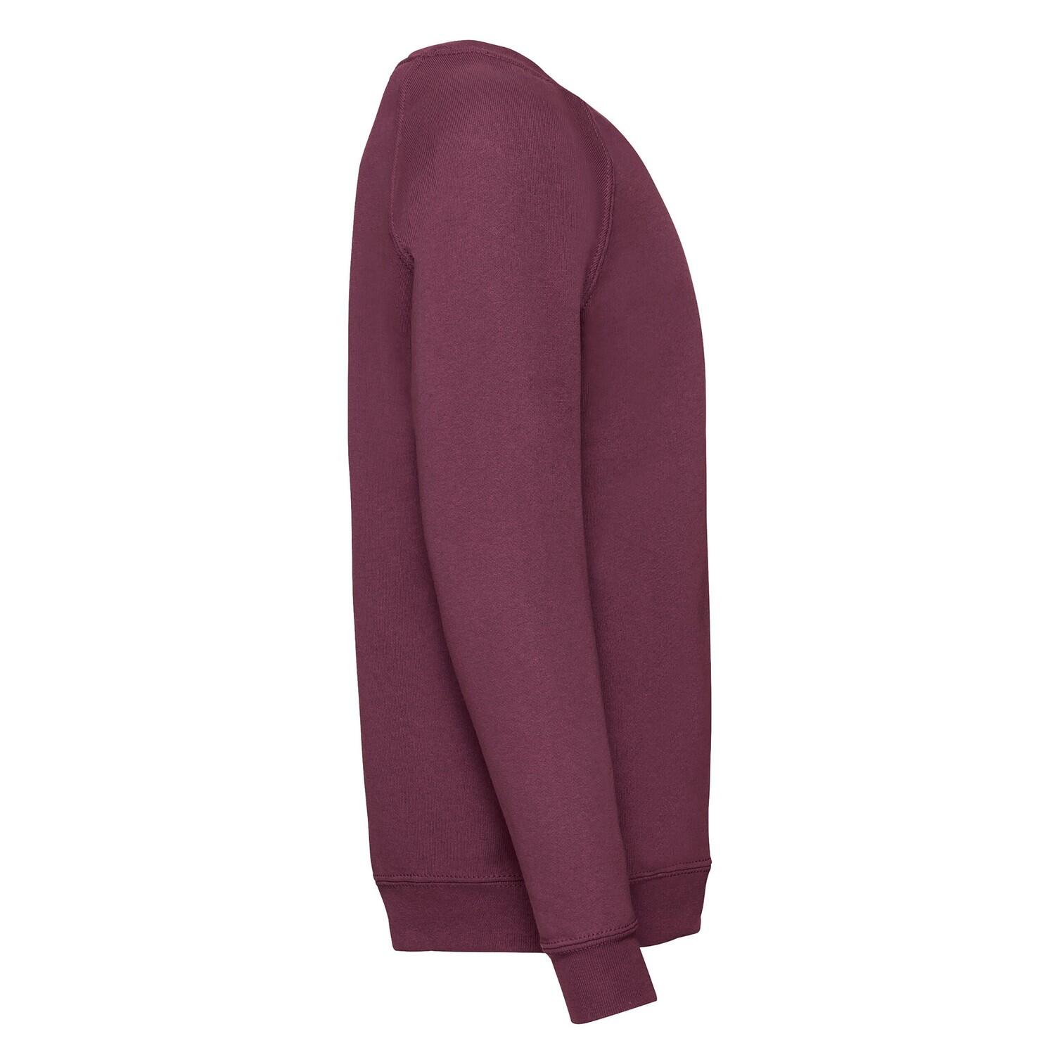 Childrens/Kids Classic Raglan Sweatshirt (Burgundy) 3/3
