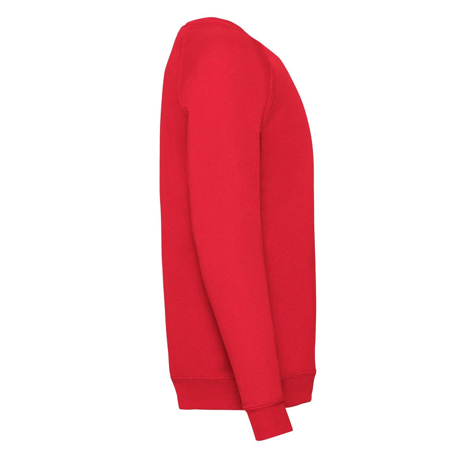 Felpa Raglan Bambini Fruit Of The Loom Classic Rosso 3/3