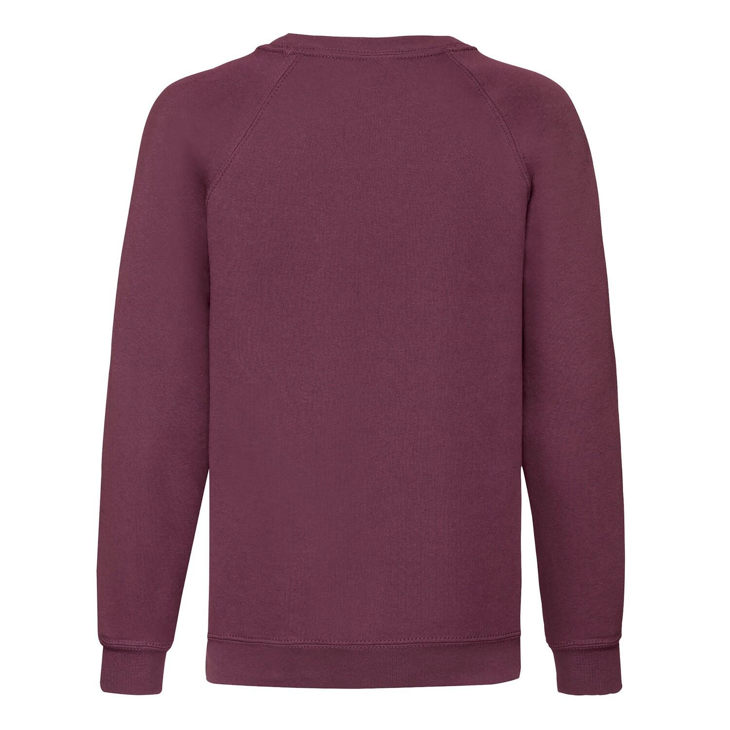 Childrens/Kids Classic Raglan Sweatshirt (Burgundy) 2/3