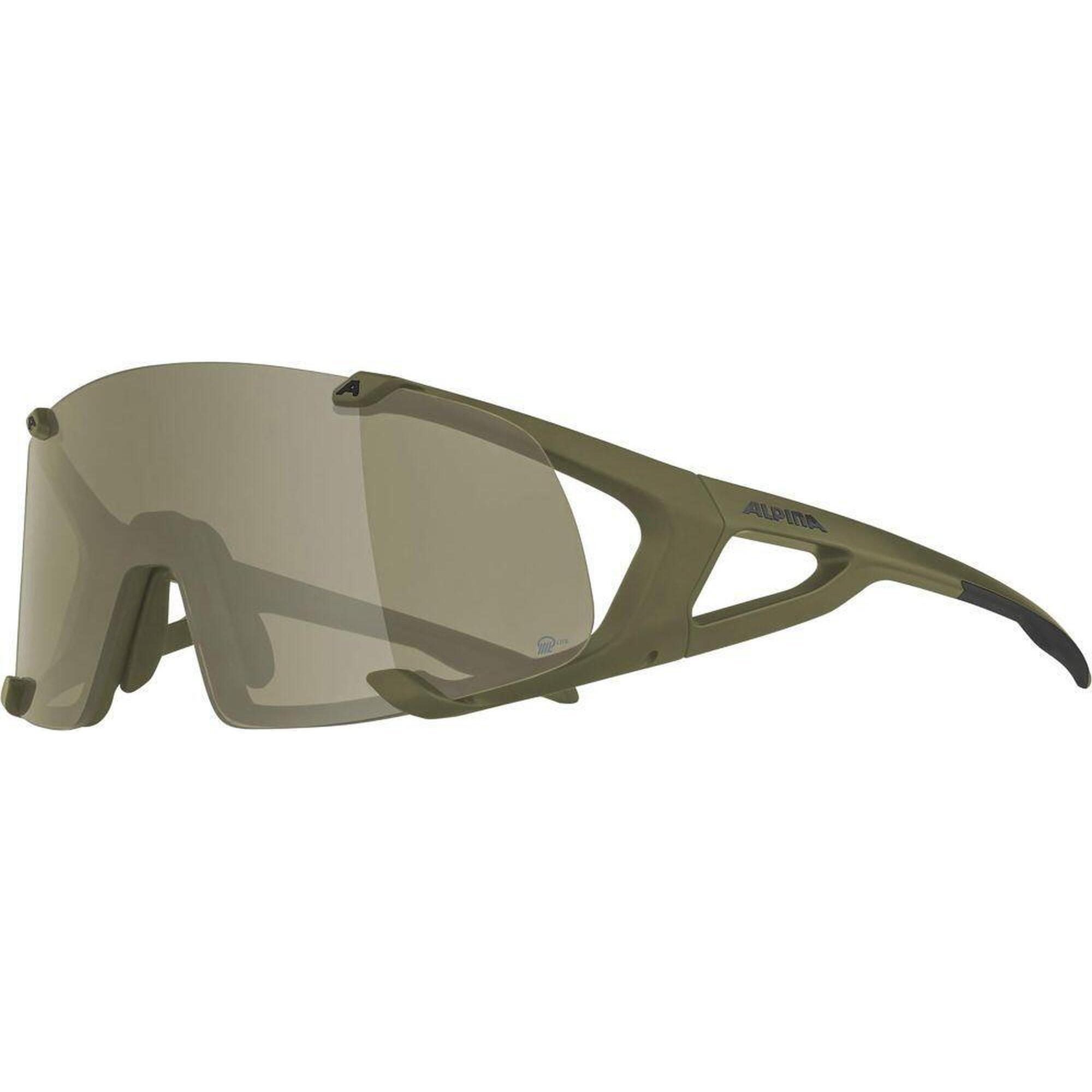 Alpina - Lunettes De Soleil Vélo Hawkeye Q-lite, Olive Matt - Lunettes De Soleil - Noir - Taille Unique - Decathlon