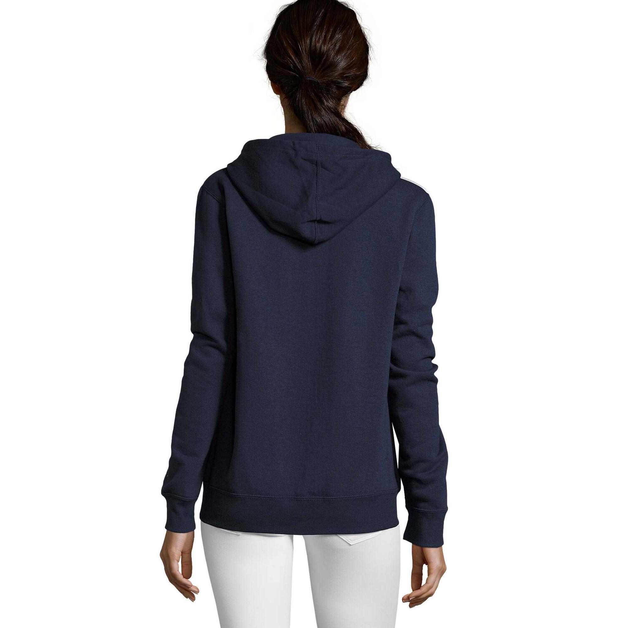 Womens/Ladies Seven Full Zip Hoodie (French Navy) 2/3