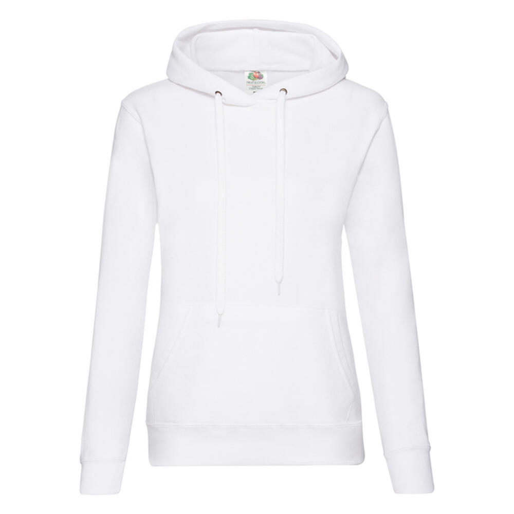 FRUIT OF THE LOOM Dames Klassieke Hoodie (Wit)