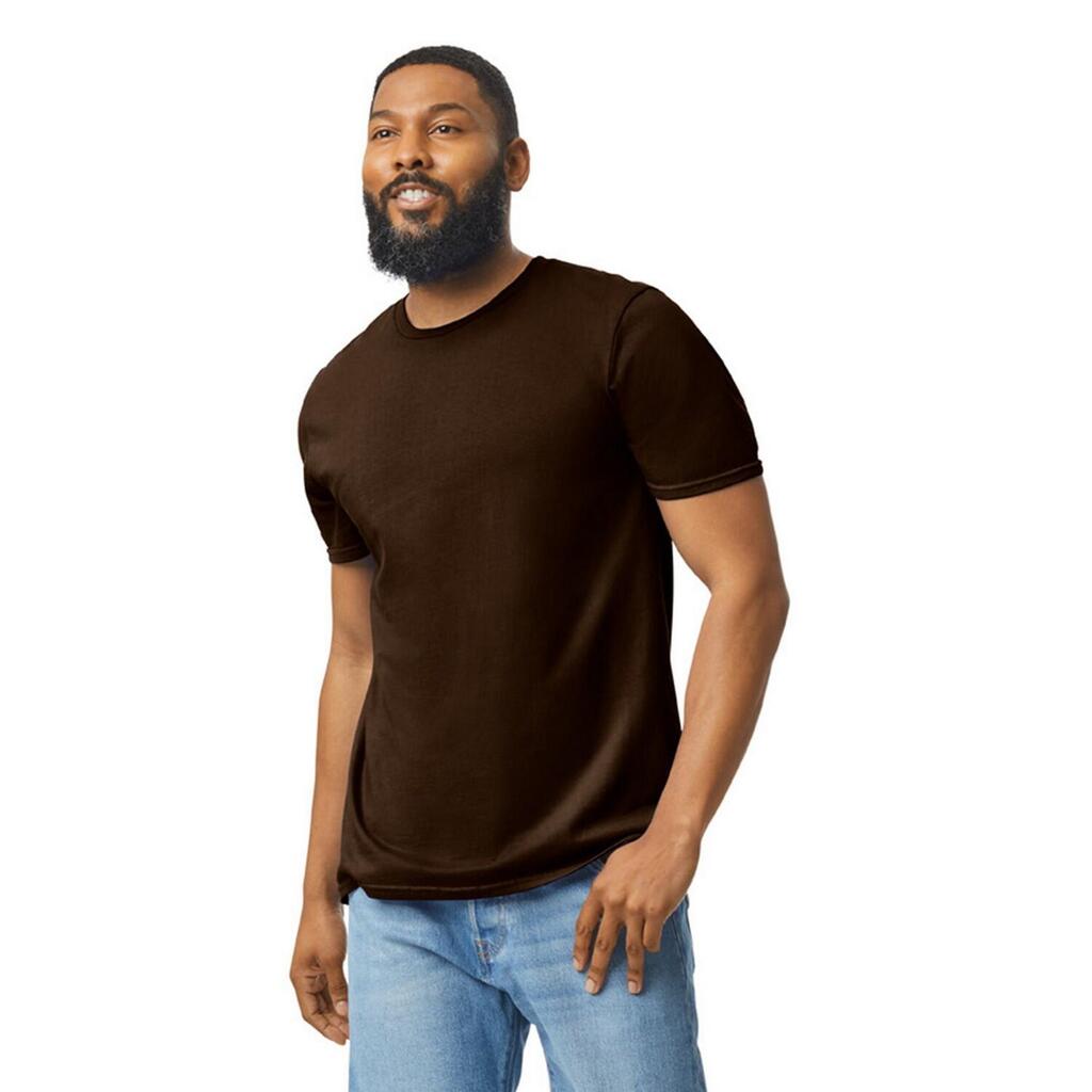 Unisex Adult Softstyle Plain Cotton TShirt (Dark Chocolate)
