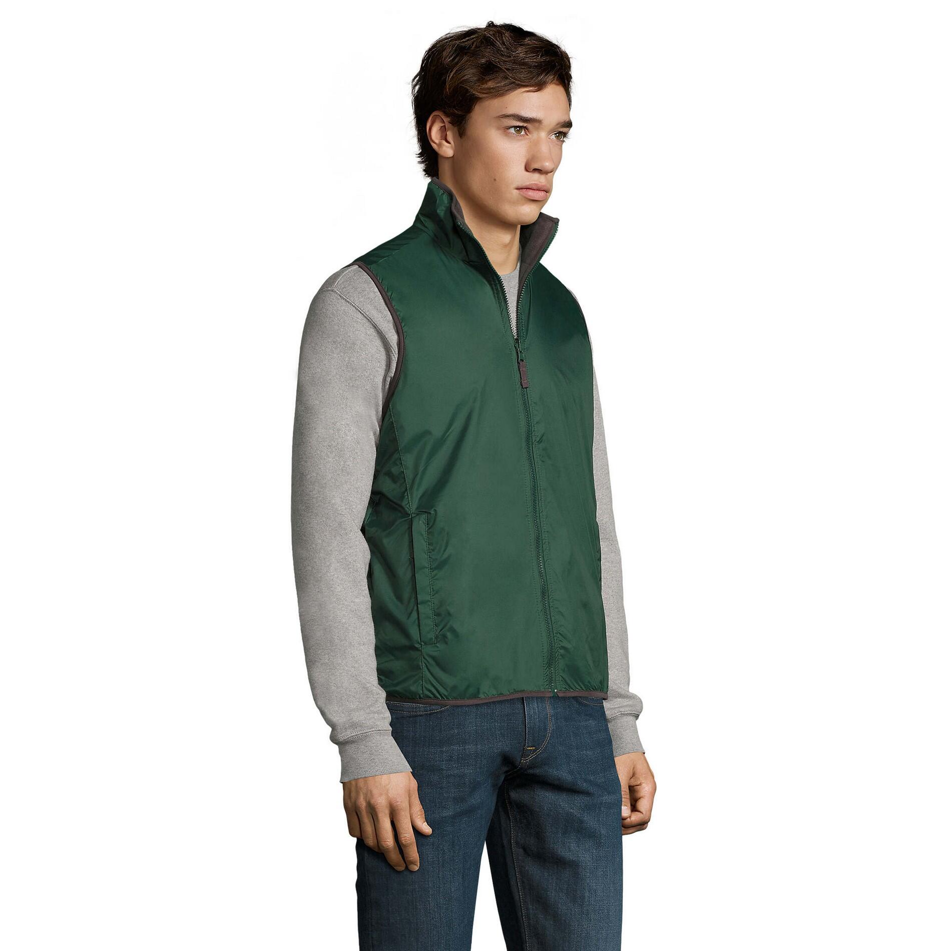 Gilet Imbottito Reversibile Adulto Unisex SOLS Winner Verde Foresta 3/4