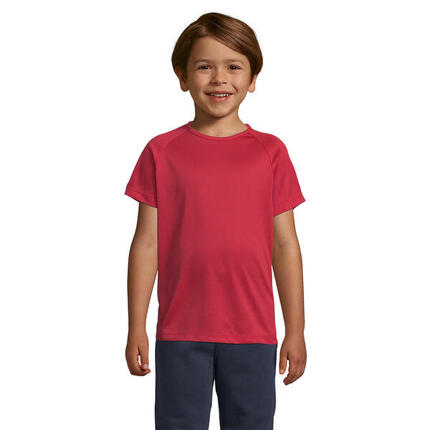 Kinderen/Kinderen Sportief Raglan Tshirt (Neon Oranje)
