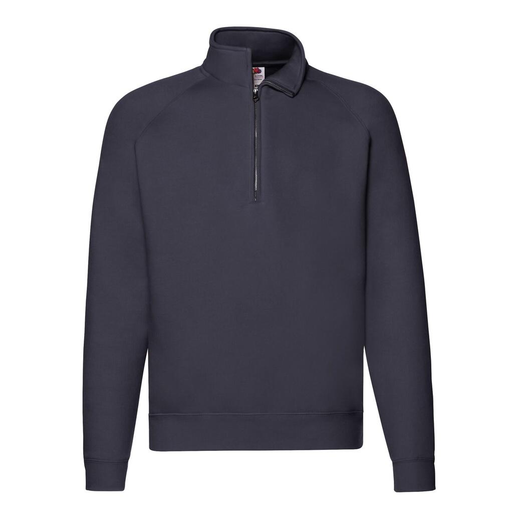 Unisex Adult Premium Quarter Zip Raglan Sweatshirt (Deep Navy)