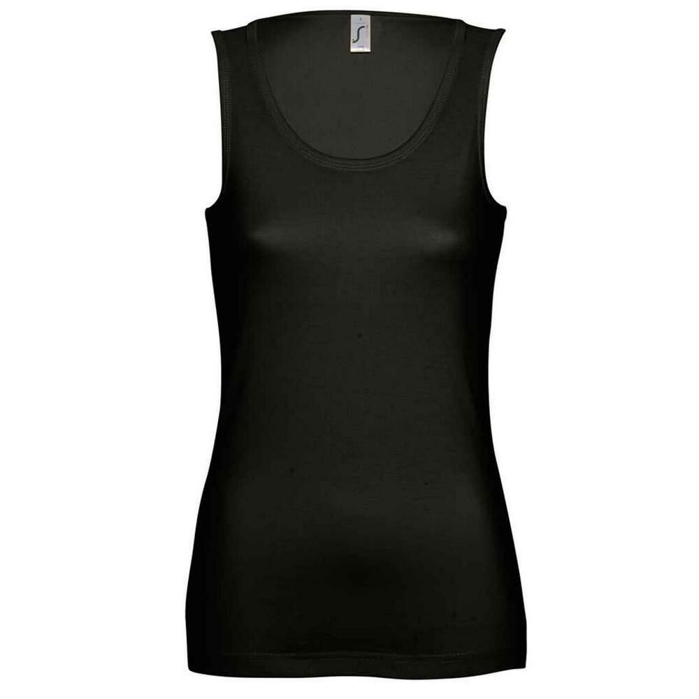 Camisola regata jane para senhora preto profundo