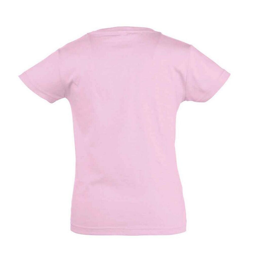Camiseta Girlie Cherry para Niños/Niñas Rosa Medio 2/3