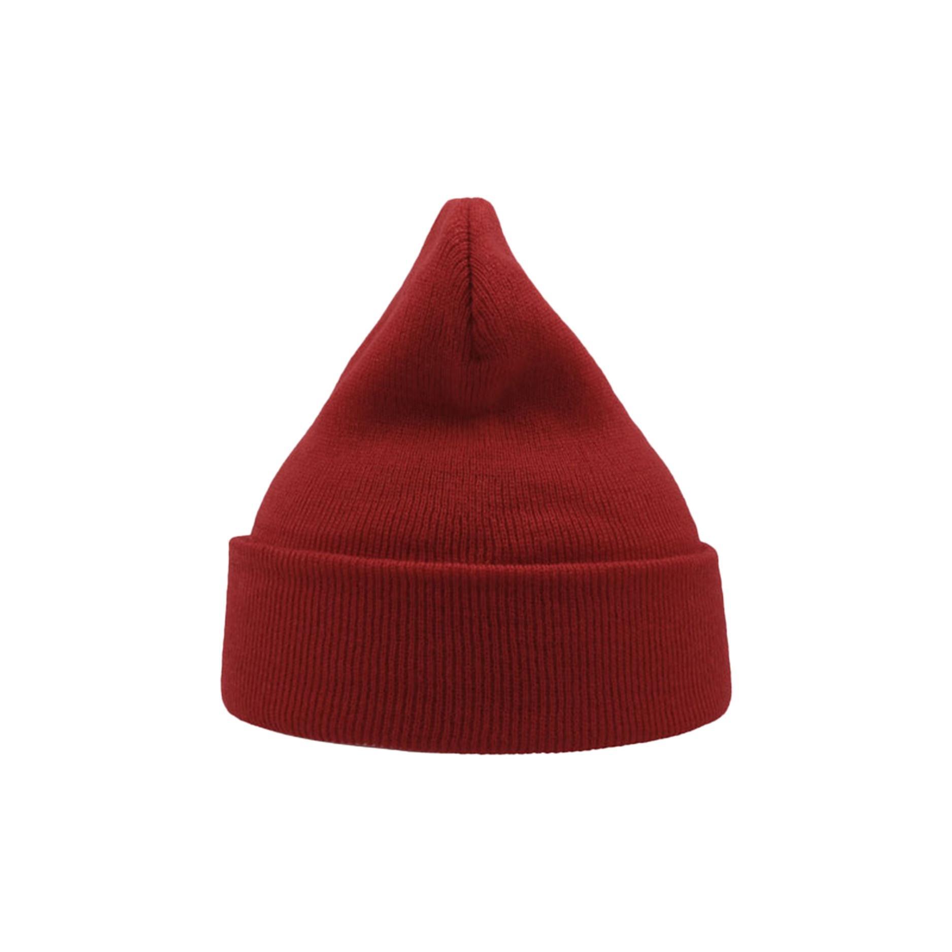 Berretto In Maglia Doppio Strato Con Risvolto Adulti/Unisex Atlantis Wind Rosso 2/3