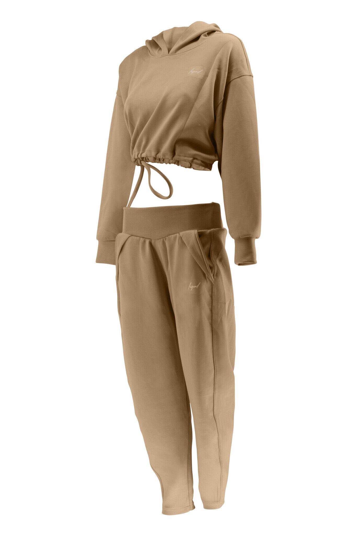GracefulGlide Fashion Tracksuit Dames Beige 5/5