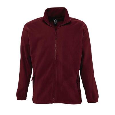 Heren north full zip outdoor fleece jacket (bourgondië)