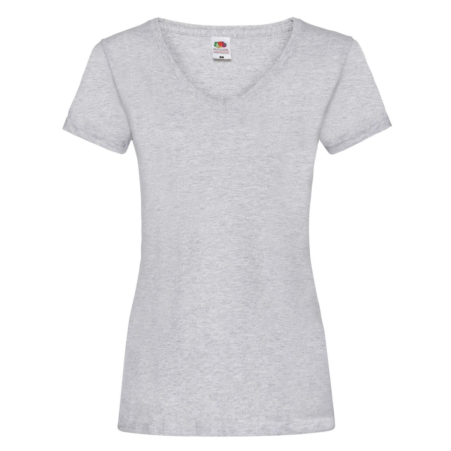 Fruit Of The Loom - Tshirt Valueweight Femme (gris Chiné) - T-shirt Manches Courtes - Gris - 40 M - Decathlon