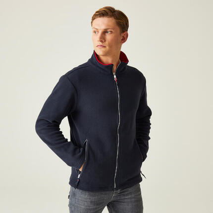 Herren Fleecejacke Reißverschlusstaschen - Ascender, light gray