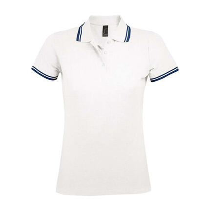 Polo PASADENA Femme (Blanc / Bleu Marine)