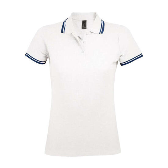 Polo PASADENA Femme (Blanc / Bleu Marine)