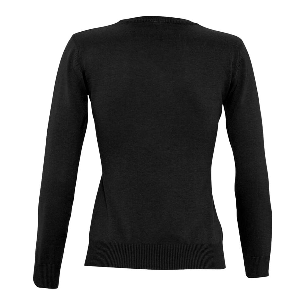 Dames Galaxy V Hals Sweatshirt (Zwart) 2/3