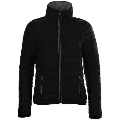 Dames ride light gewatteerde jas (zwart)