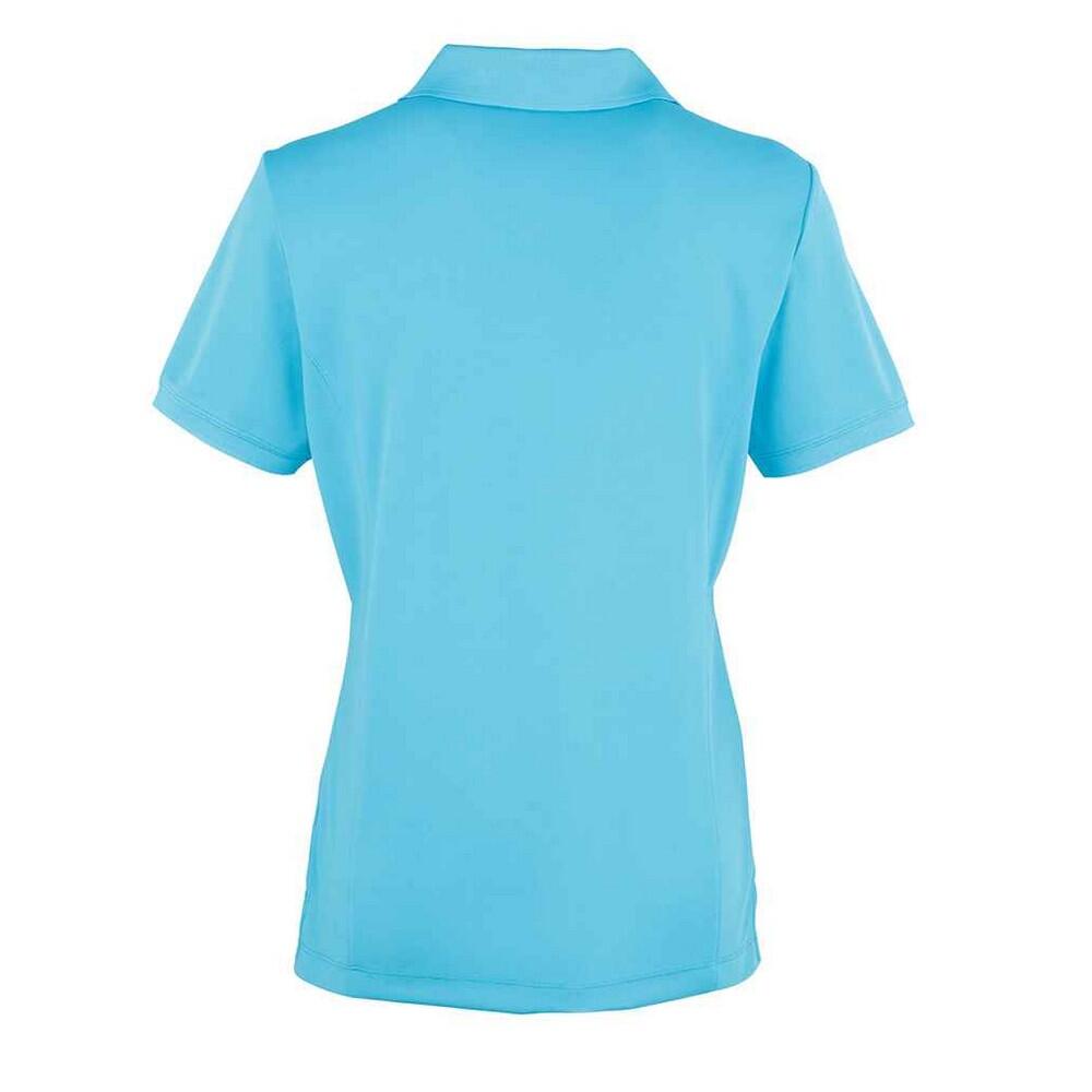Camisola pólo Coolchecker para senhora/senhora (Turquesa) 2/4