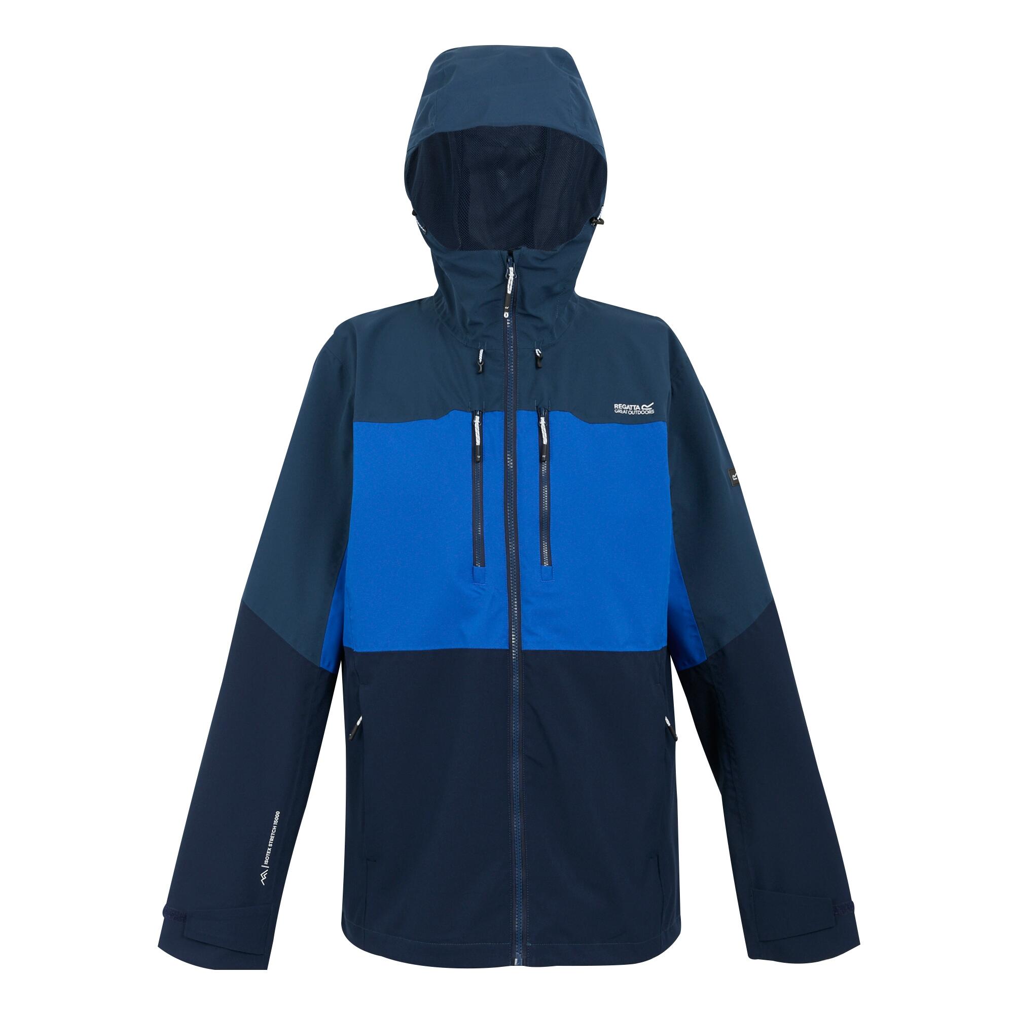 REGATTA Mens Maland II Waterproof Jacket (Olympian Blue/Moonlight Denim)