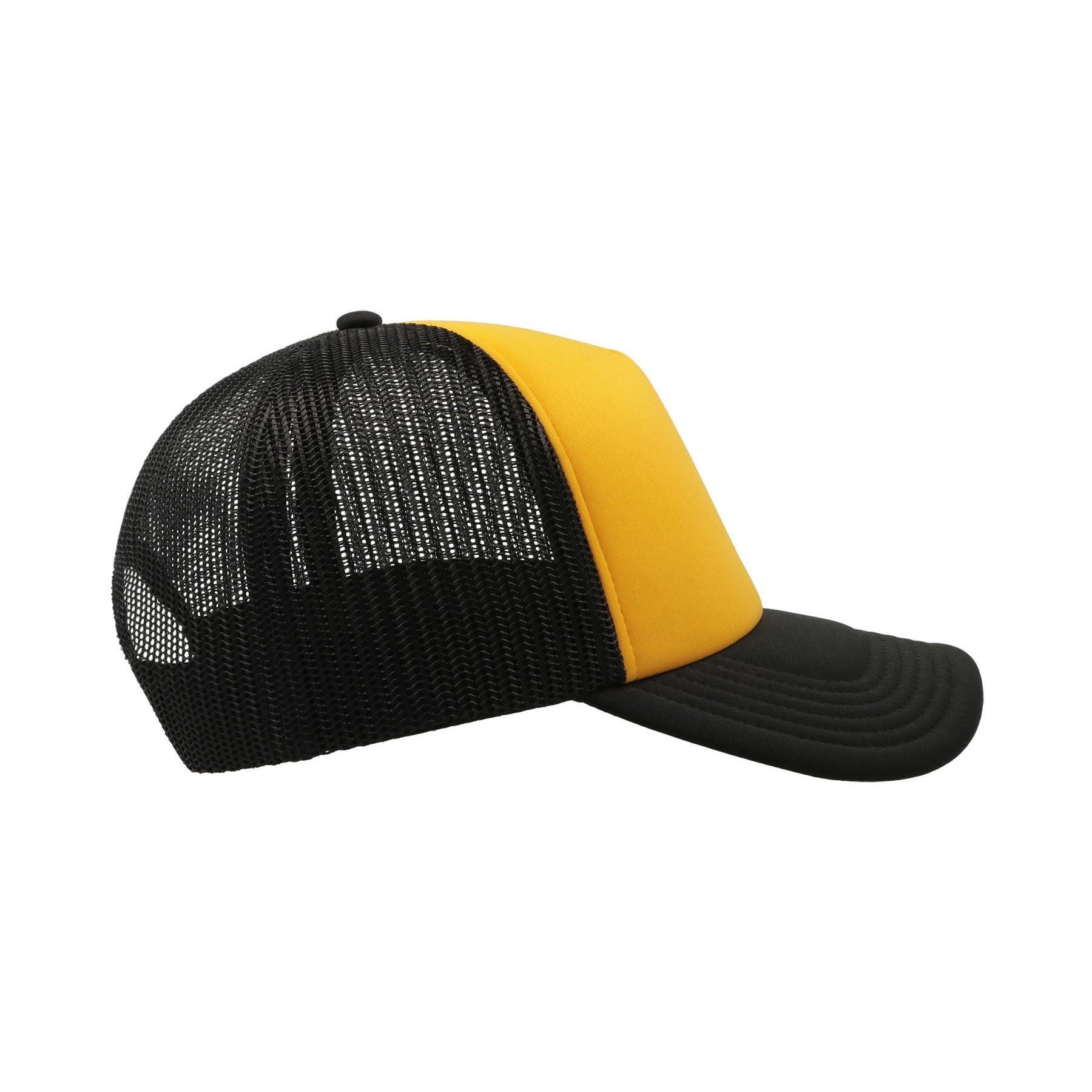 Cappellino Tipo Trucker Con Visiera Adulti/Unisex Atlantis Rapper Giallo/Nero 4/4