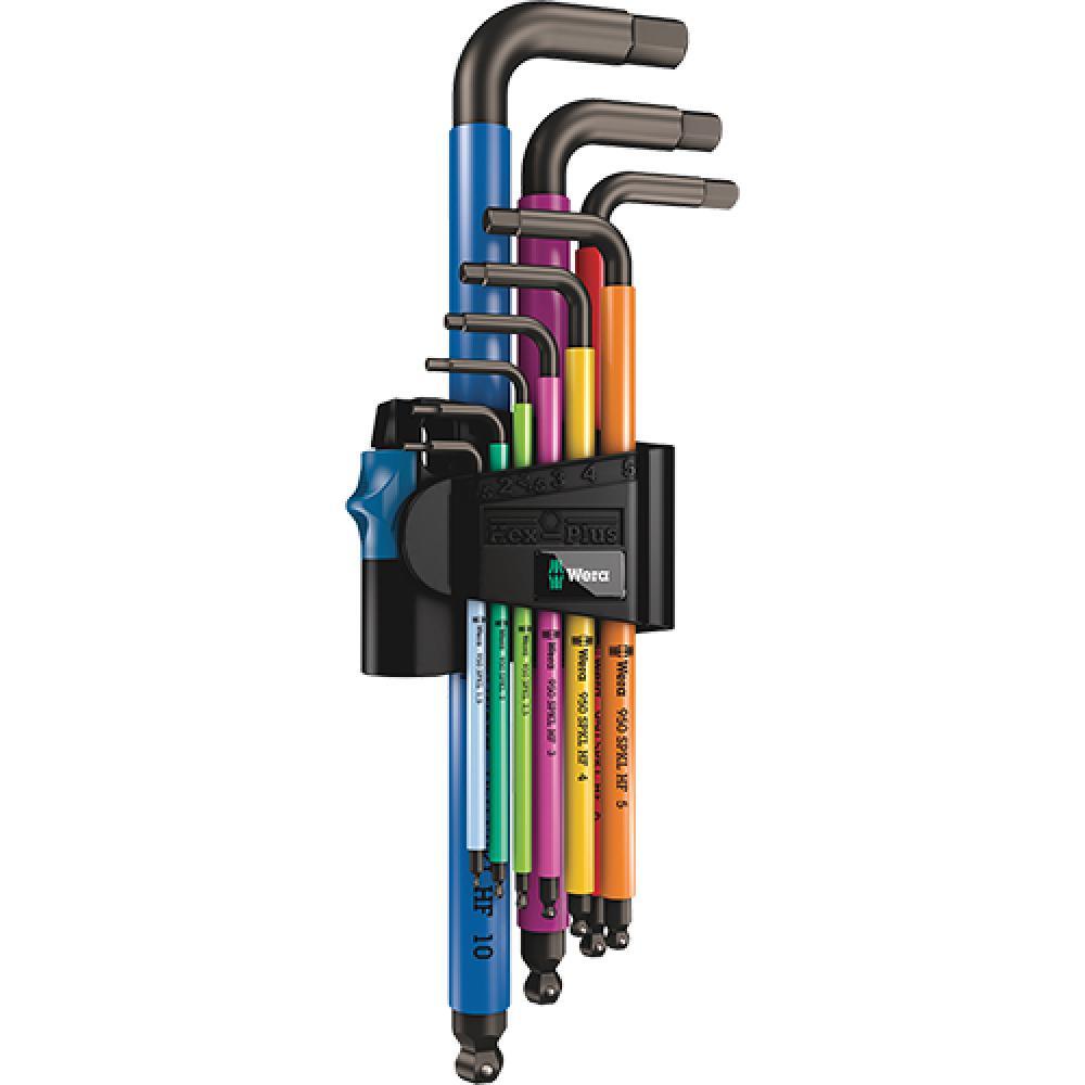 WERA Inbussleutel voor inbusschroeven Wera 950/9 Hex-Plus Multicolo