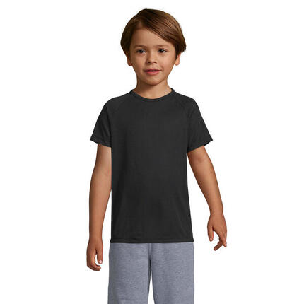 Kinderen/Kinderen Sportief Raglan Tshirt (Neon Oranje)