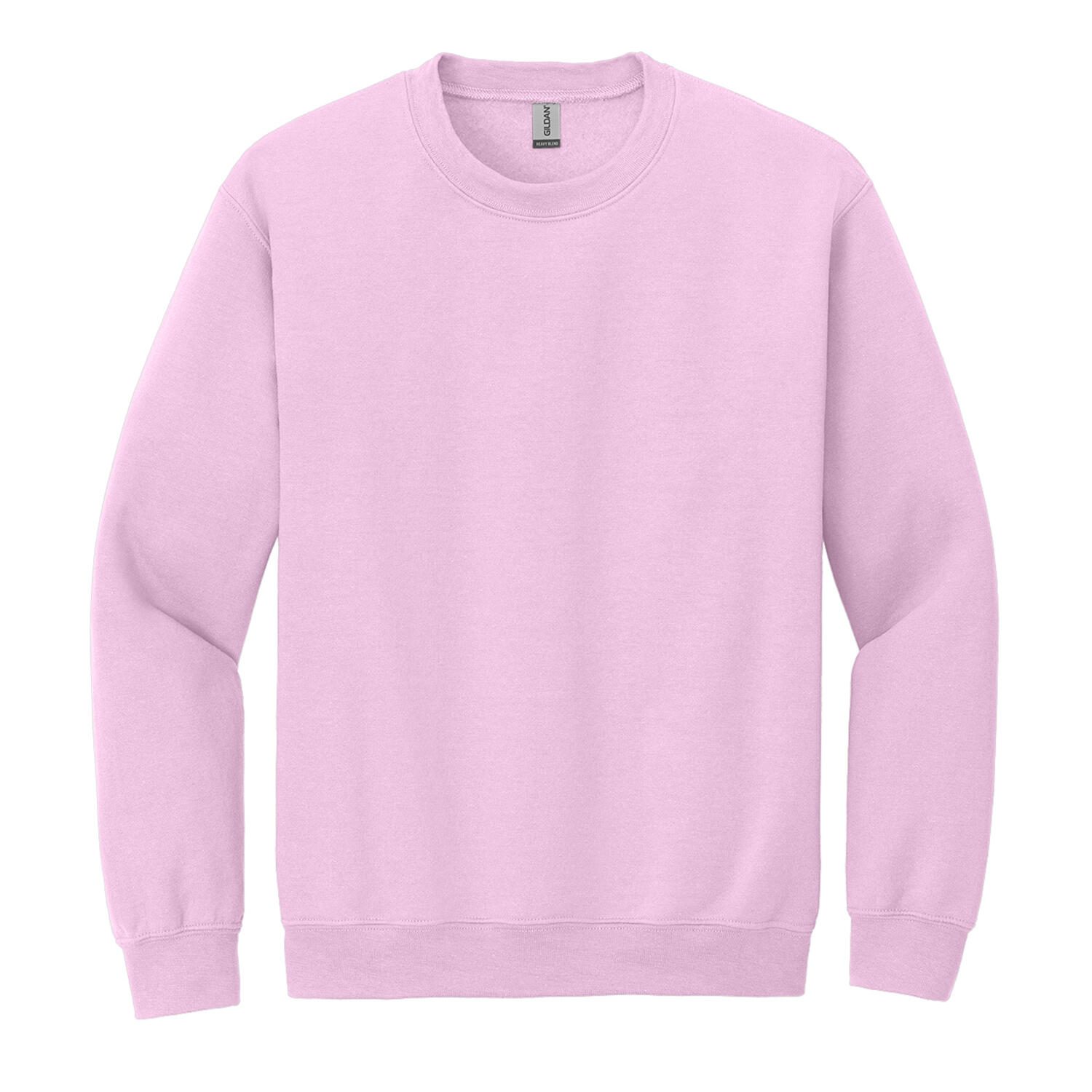 GILDAN Unisex Adult Sweatshirt met Zware Mouwenhals (Lichtroze)