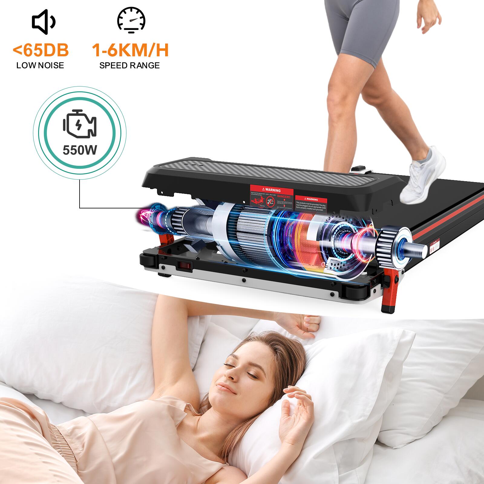 CATCH ブラック ロングボード レッドフィン Elektrische Loopband,Neiging 13.41,ZX1,440W,6.0km/h