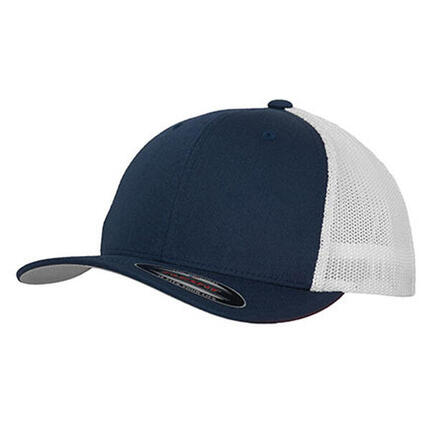 Tweekleurige Mesh Trucker Cap (Zwart)