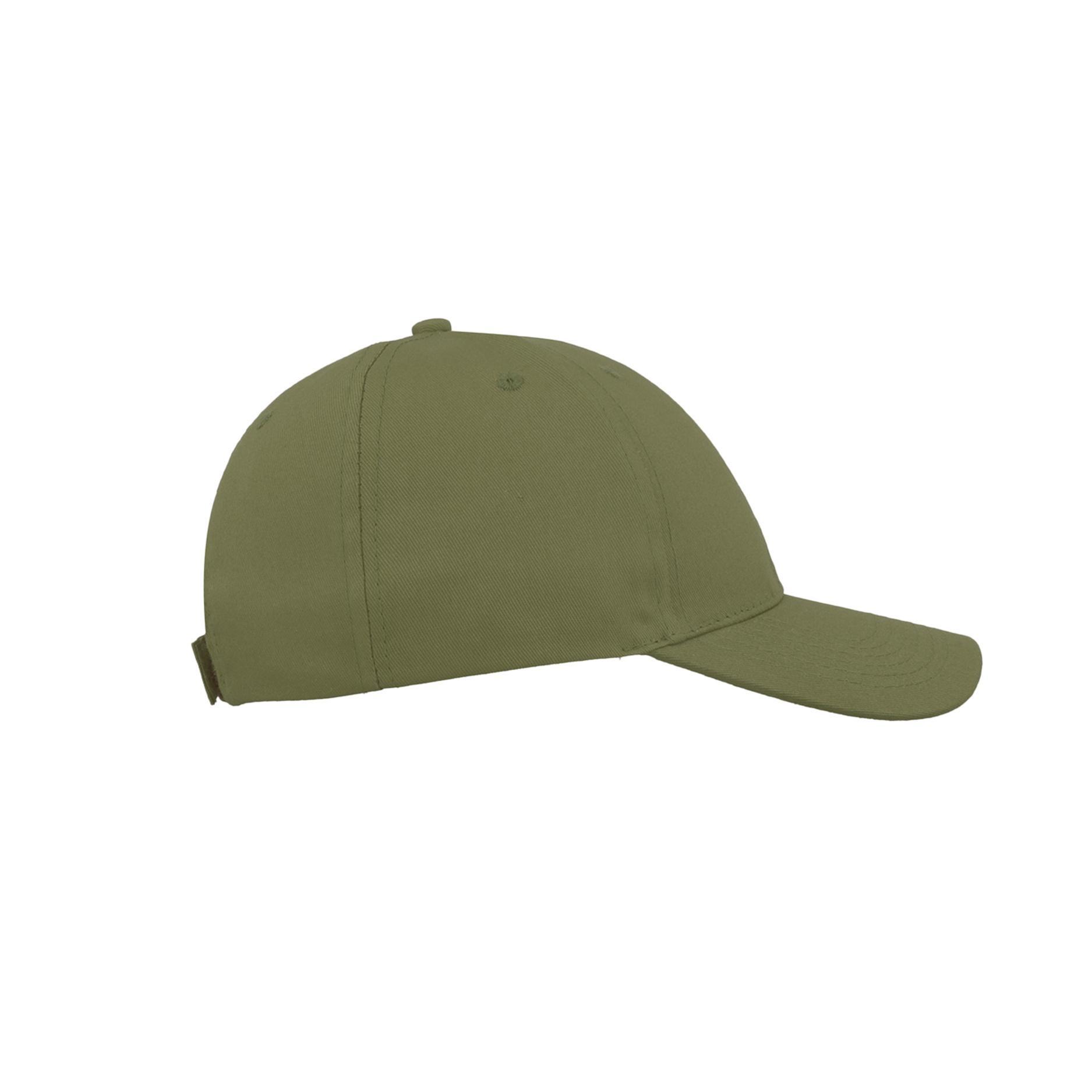 Cappellino A 6 Pannelli Con Visiera Adulti/Unisex Atlantis Start Oliva 4/4