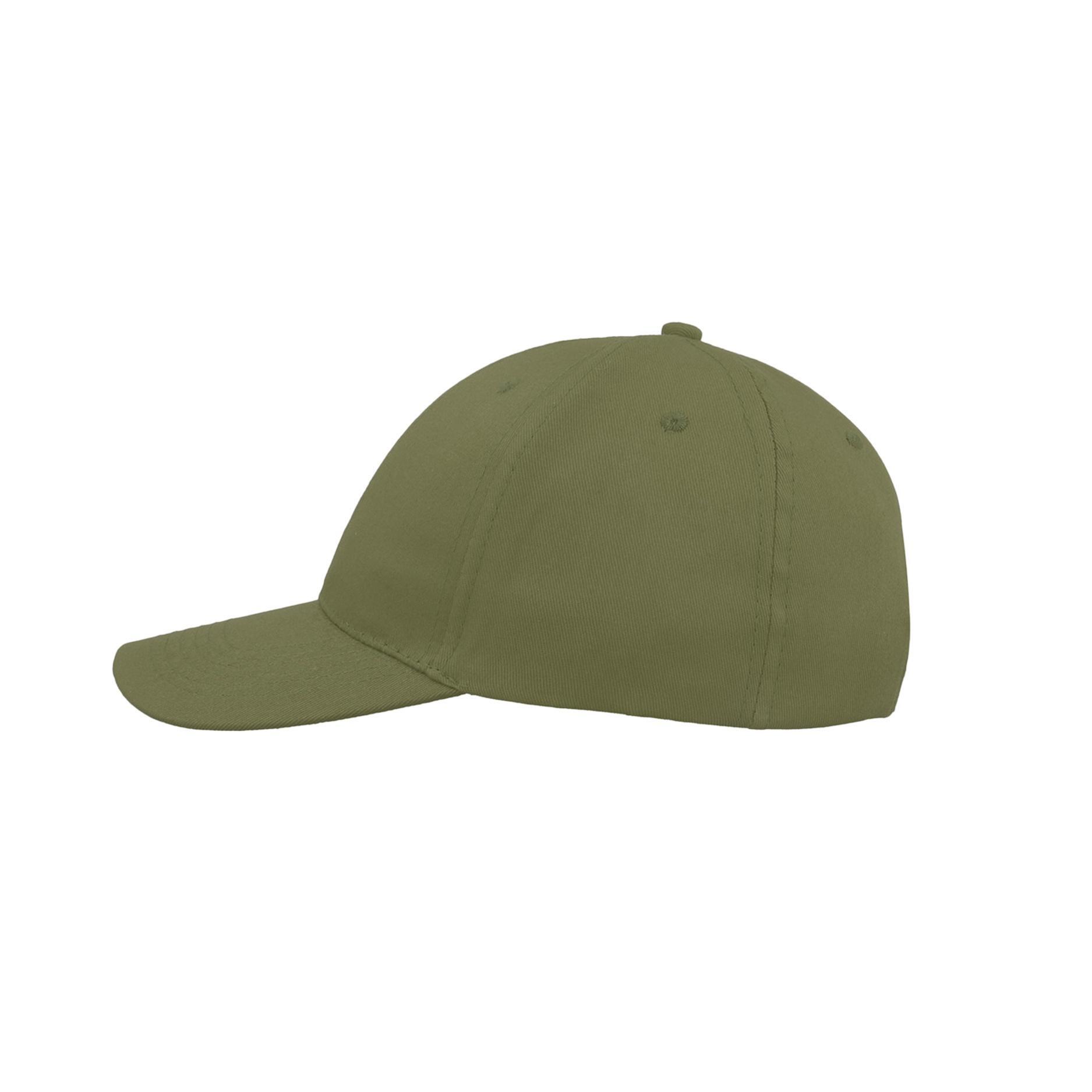 Cappellino A 6 Pannelli Con Visiera Adulti/Unisex Atlantis Start Oliva 3/4
