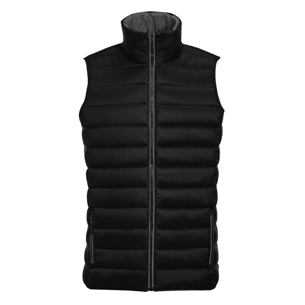 Mens Wave Padded Water Repellent Bodywarmer/Gilet (Black)