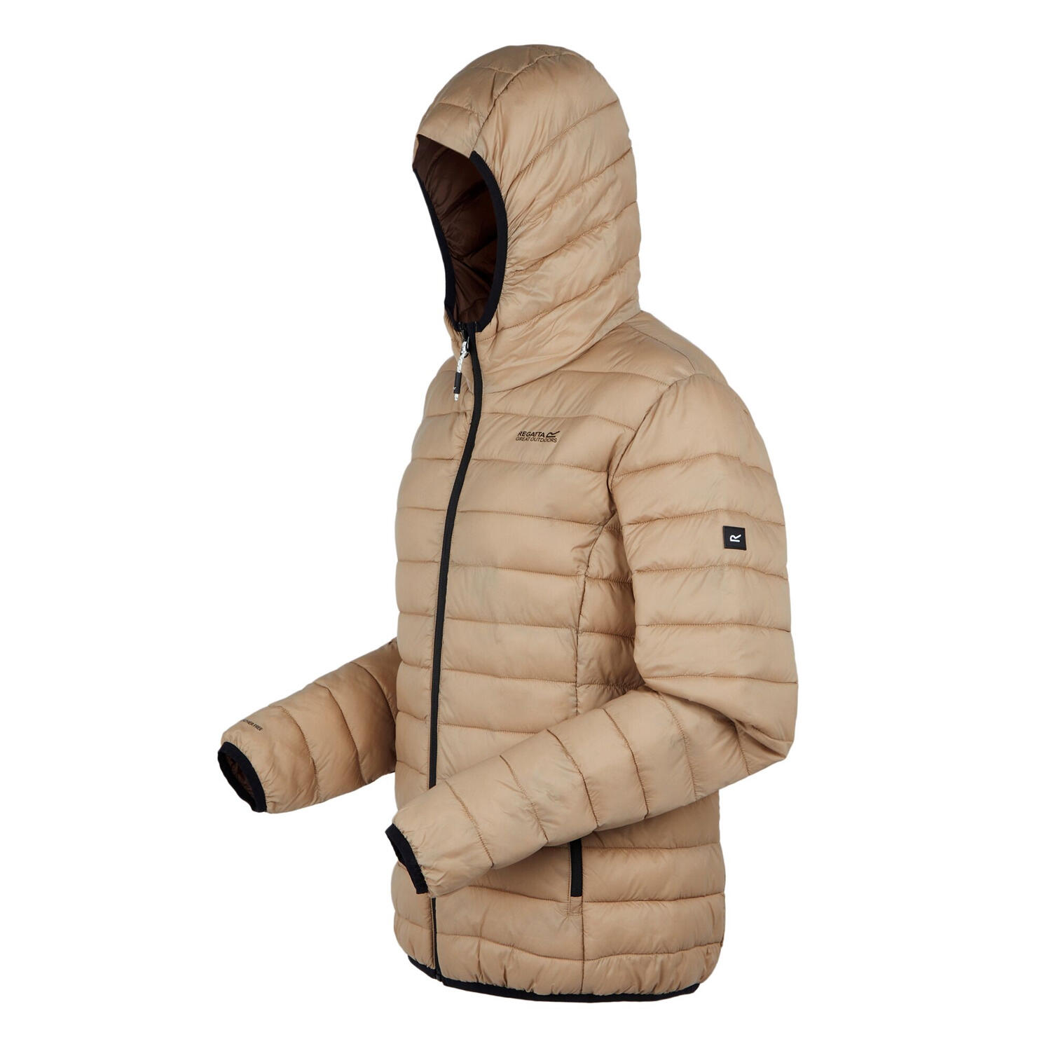 Dames Marizion Gewatteerd jack met capuchon (Warm Taupe/Bueno) 3/4