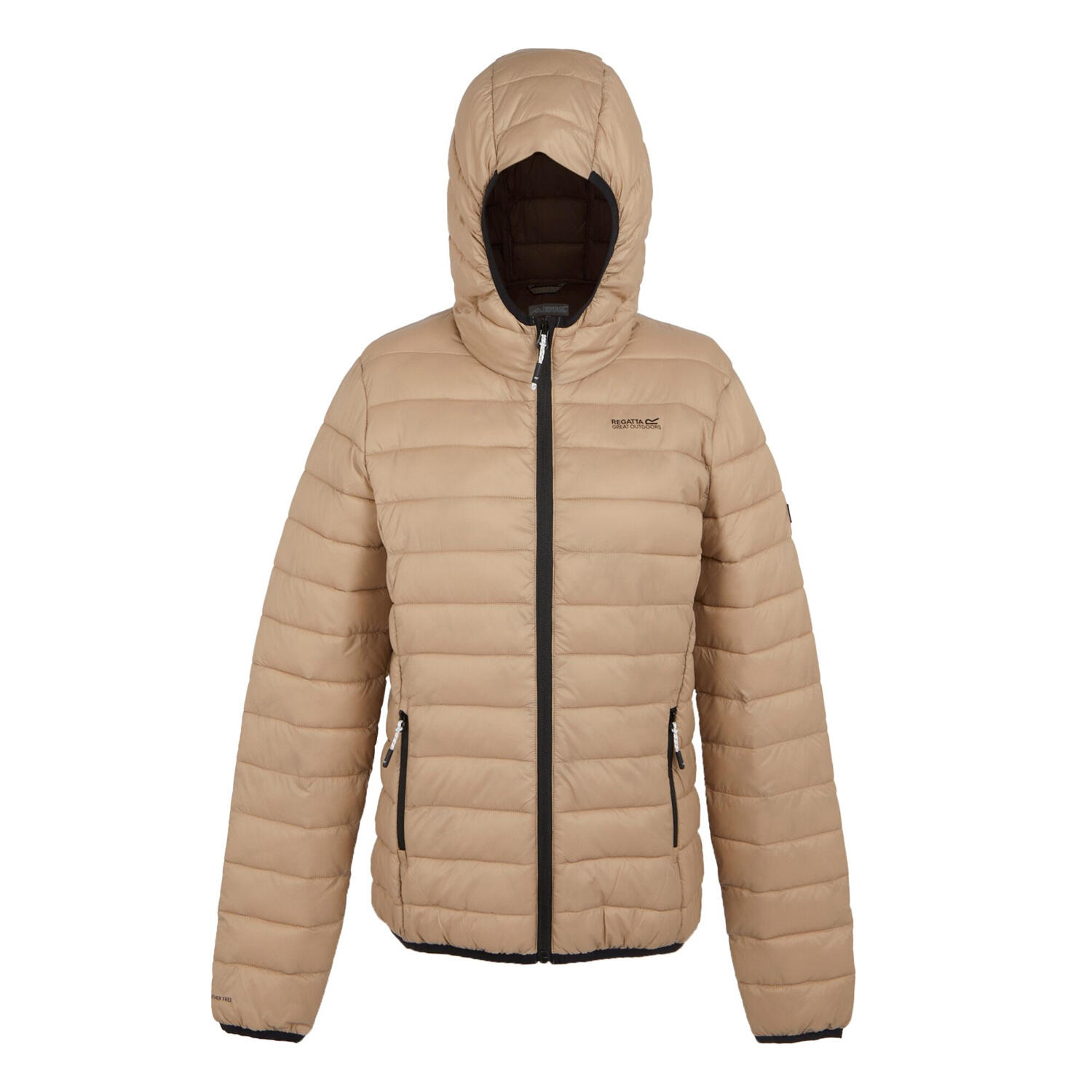 REGATTA Dames Marizion Gewatteerd jack met capuchon (Warm Taupe/Bueno)