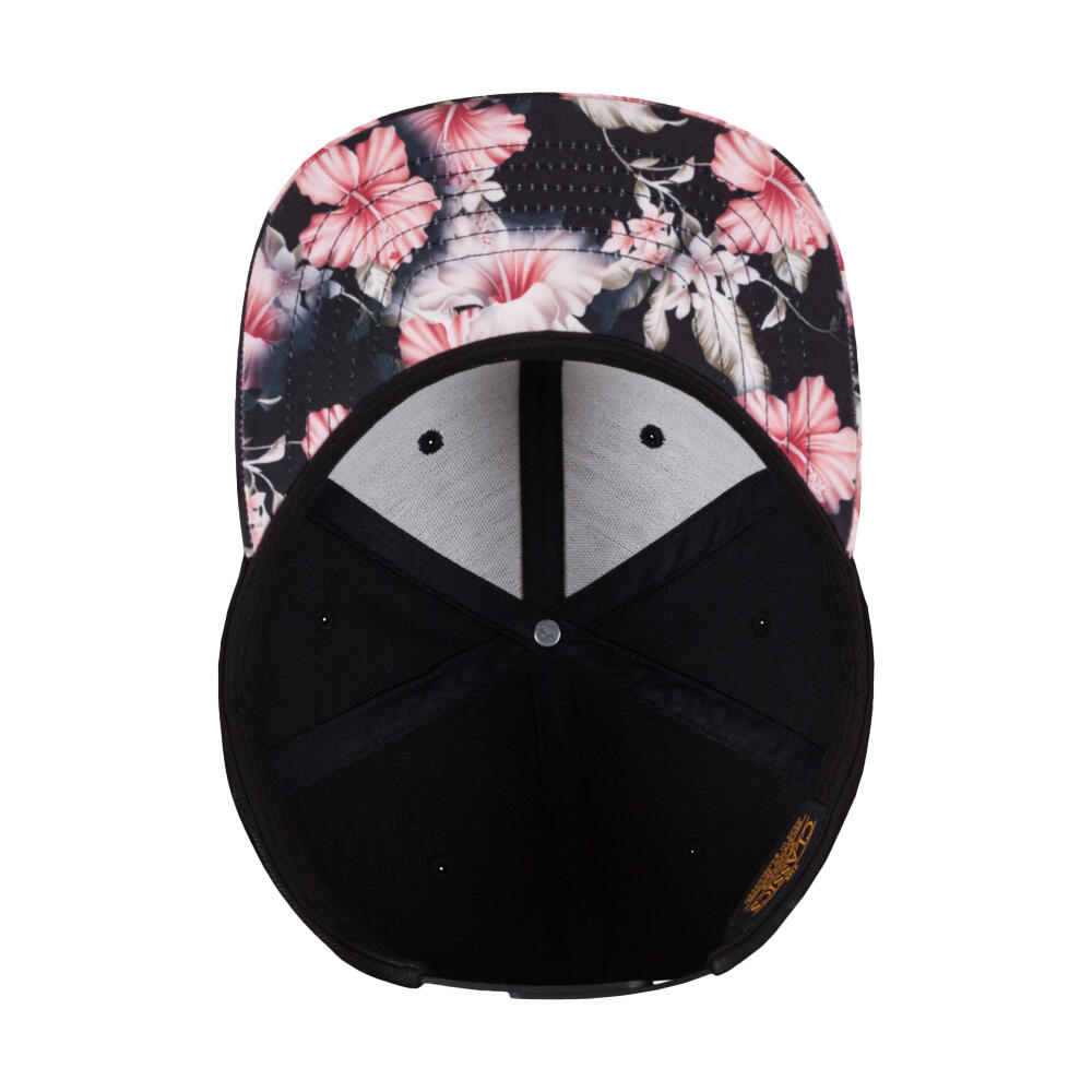 Casquette Ajustable Motif/style Roses (Noir / Gris) 4/4