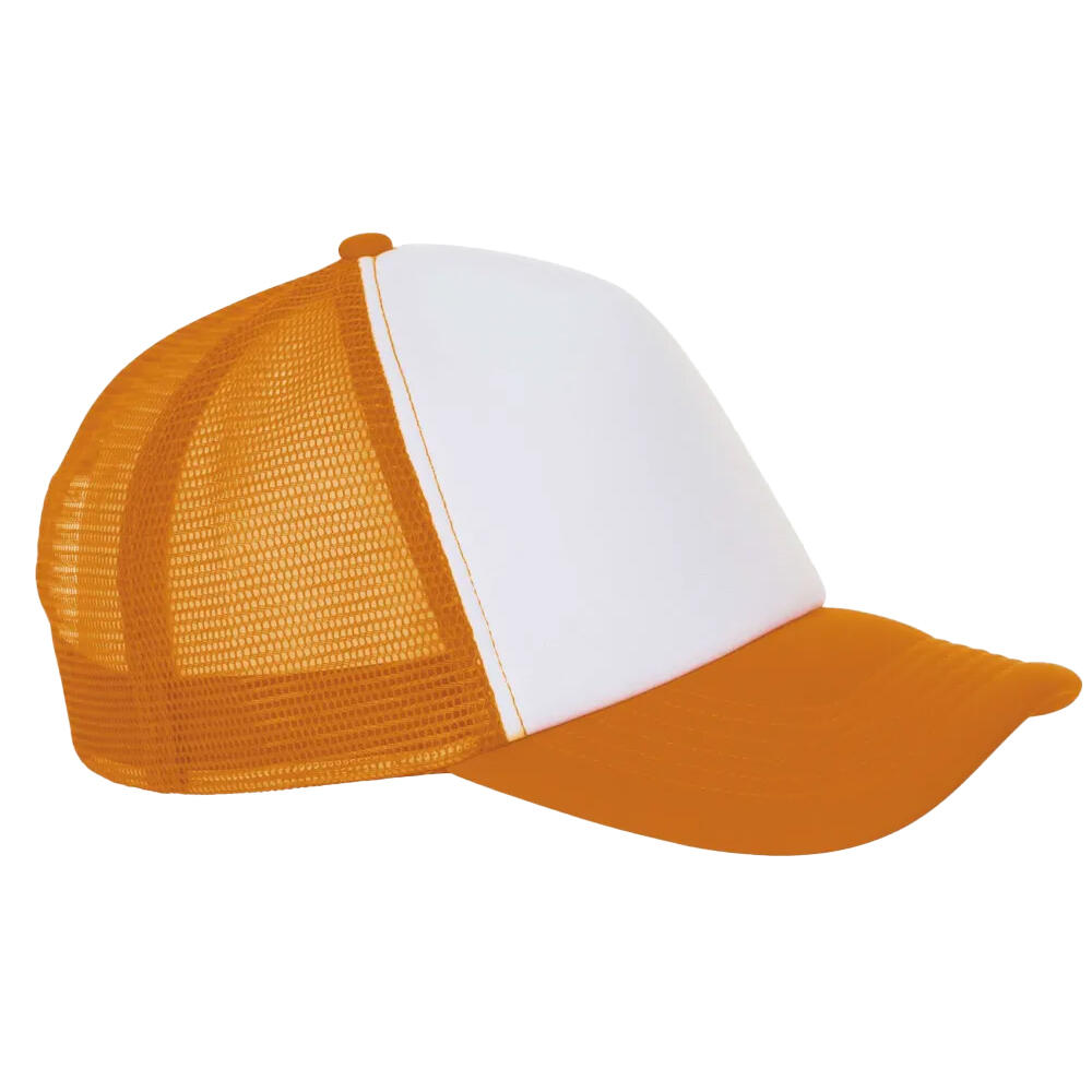 Casquette De Baseball BUBBLE (Blanc / Orange Néon) 3/4