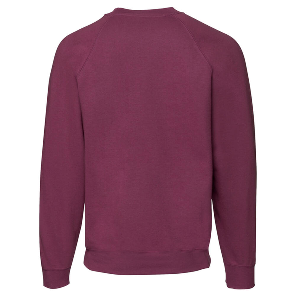 Felpa Raglan Adulto Unisex Fruit Of The Loom Classic Borgogna 2/3