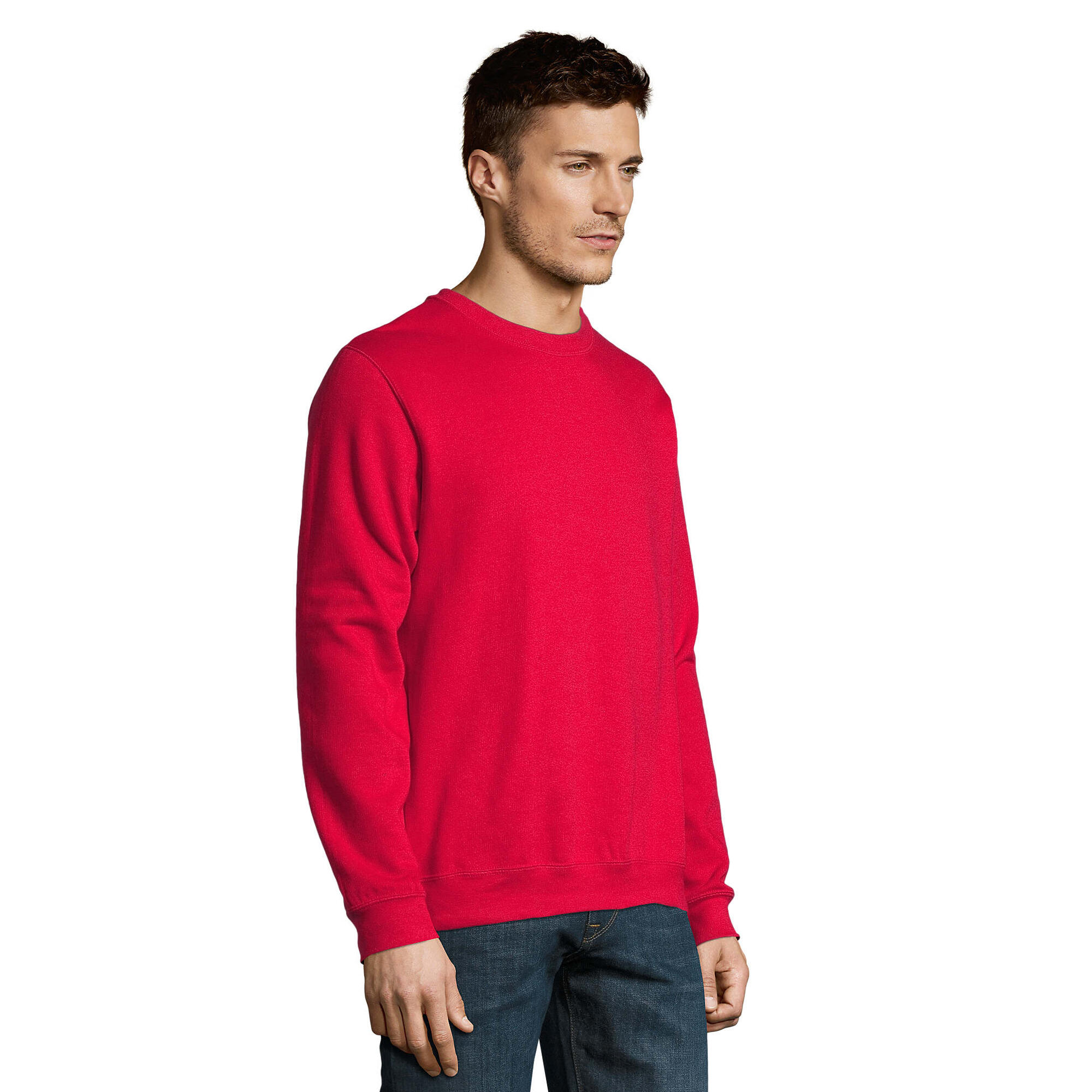 Felpa Adulto Unisex SOLS New Supreme Rosso 3/4