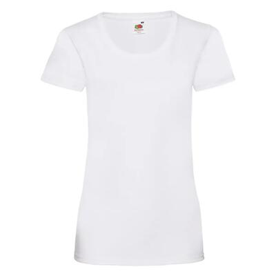 Dames valueweight 160 tshirt (wit)